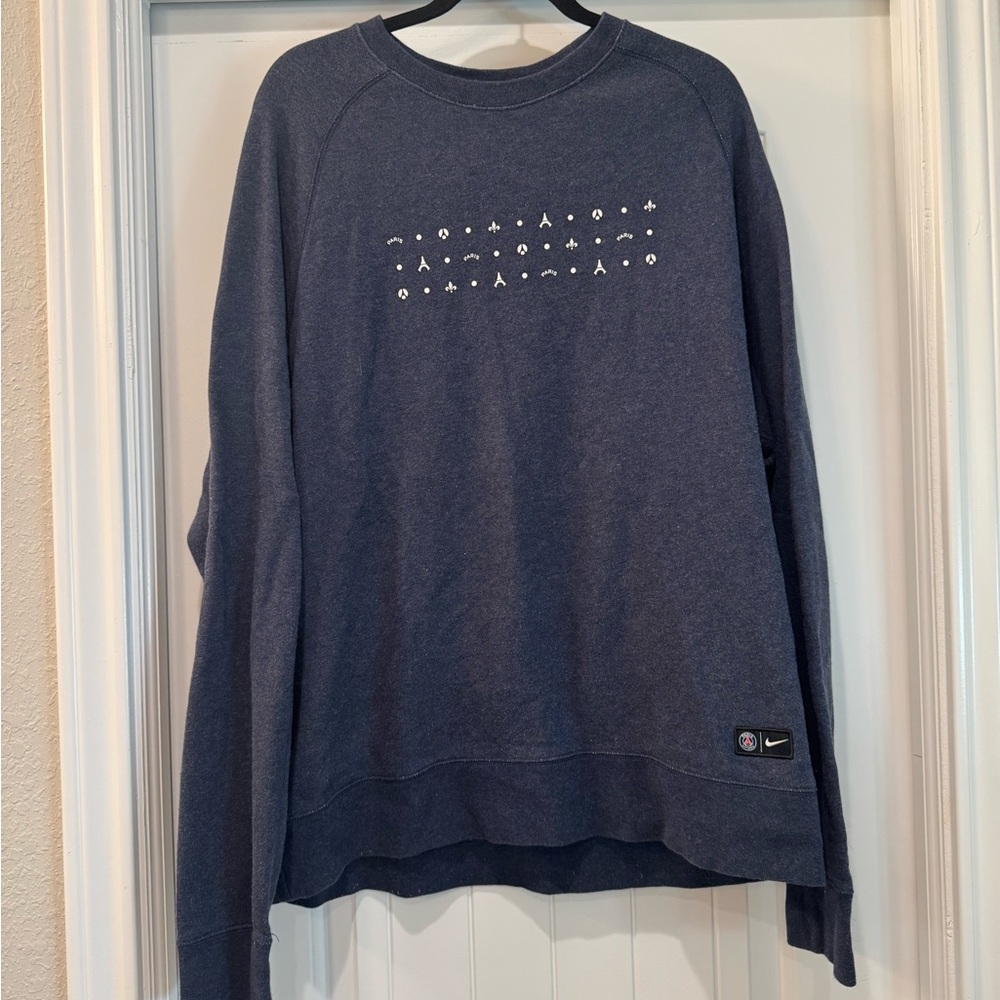 Nike Men's Paris football Blue Sweater